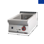 Bain marie électrique GN 1/1 - 200 à poser - Série REDFOX 700 | BM7004E | REDFOX