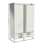 Armoire négative GN2/1 - Cap. 964L. - 2 portes pleine | ASA2120N | HOREKUS