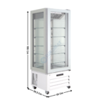 Vitrine négative panoramique 248L. - BLANC - Bakery Line | KVIC65NW | HOREKUS