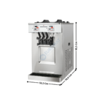 Machine à Glace Soft et Frozen Yogurt - 2 Parfums - Version de Table - Usage Intensifs | 6235AC | SPACEMAN