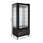 Vitrine positive panoramique 340L. - NOIR - Bakery Line | KVIC85PB | HOREKUS
