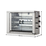 Rôtissoire gaz 3 broches de table - Premium Series | AV318G | HOREKUS