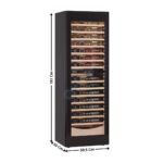 Cave à vin - 110 Bouteilles - Double température à porte vitrée | KDW1702TB | HOREKUS
