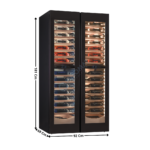 Cave à vin - 210 Bouteilles - Double température à porte vitrée | KSW2244TB | HOREKUS