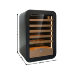 Cave à vin - 36 Bouteilles - Simple température à porte vitrée - Coloris Noir | KVINUMBL | HOREKUS