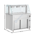Meuble bain-Marie 110Cm "Série Snack" - 3 x GN1/1 | MFV711 | INOMAK