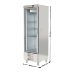 Armoire positive GN2/1 - Cap. 505L. - 1 porte vitrée | ASA1C70P | HOREKUS