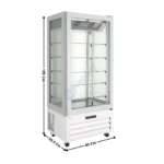 Vitrine positive panoramique 340L. - BLANC - Bakery Line | KVIC85PW | HOREKUS