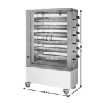 Rôtissoire gaz 6 broches sur socle - Premium Series | AV636G | HOREKUS