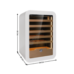Cave à vin - 36 Bouteilles - Simple température à porte vitrée - Coloris Blanc | KVINUMWH | HOREKUS
