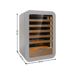 Cave à vin - 36 Bouteilles - Simple température à porte vitrée - Coloris Platinium | KVINUMPL | HOREKUS