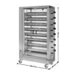 Rôtissoire gaz 8 broches sur socle - Premium Series | AV848G | HOREKUS