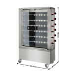 Rôtissoire élec 6 broches sur socle - Premium Series | AV636E | HOREKUS