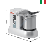 Cutter de table 15 L. - Modèle "C-Tronic 15 PLUS" | 40781553S | SIRMAN