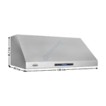 Hotte dynamique L. 1200 - Profondeur 630 Série SNACK | 72270100 | COMBISTEEL