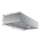 Hotte statique L. 2000 - Profondeur 950 - Modèle CUBIQUE | 73330645 | COMBISTEEL