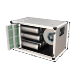 Groupe filtrant à charbon actif 3000m3/H avec moteur | 72230505 | COMBISTEEL