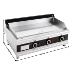 Plancha 3 zones gaz / Lisse-Chrome - ECO Series | GG900D | CUISTANCE