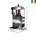 Distributeur de boissons chaude / Chocolatière 3 L. argentée | DELICE3LSILVER | UGOLINI