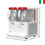 Distributeur de Granité et Frappé 2 x 2,8 L. - Gamme "ICON 3" | ICON2 | UGOLINI