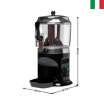 Distributeur de boissons chaude / Chocolatière 5 L. noire | DELICEBLACK | UGOLINI