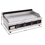 Plancha 4 zones gaz / Lisse-Chrome - ECO Series | GG1100D | CUISTANCE