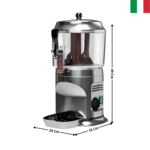 Distributeur de boissons chaude / Chocolatière 5 L. argentée | DELICESILVER | UGOLINI