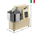 Pétrin 32 L. - Cuve & Tête extractible / Double Vitesse / 400V - SUPER-PRO Series | 40873603T | SIRMAN