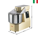 Pétrin 12 L. - Cuve & Tête fixe / Double Vitesse / 400V - SUPER-PRO Series | 40871063 | SIRMAN