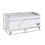 Congélateur 783L. coulissant & vitre semi-bombé - Avec éclairage LED | VF1850SW | COOL HEAD