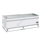 Congélateur 1100L. coulissant & vitre semi-bombé - Avec éclairage LED | VF2500SW | COOL HEAD