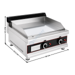 Plancha 2 zones gaz / Lisse-Chrome - ECO Series | GG600D | CUISTANCE