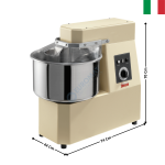 Pétrin 32 L. - Cuve & Tête fixe / Simple Vitesse / 400V - SUPER-PRO Series | 40873003T | SIRMAN