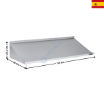 Étagère murale inclinée pour paniers 1100x500 | F0100301 | DISTFORM