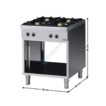 Cuisinière Gaz 4 Zones sur Meuble | WR4B0764 | DIVERSO