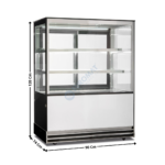 Vitrine de comptoir 90cm réfrigérée panoramique 370 L. | KDELUXE92 | HOREKUS