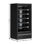 Armoire Positive 786 L. - Gamme Supermarché - Noir | MDCA937HB | TEFCOLD