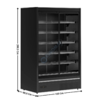 Armoire Positive 1049 L. - Gamme Supermarché - Noir | MDCA1250HB | TEFCOLD