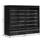 Armoire Positive 2098 L. - Gamme Supermarché - Noir | MDCA2500HB | TEFCOLD