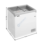 Congélateur de crème glacée 186 L. - Vitrage Plat | NIC202SC | TEFCOLD