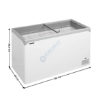 Congélateur de crème glacée 390 L. - Vitrage Plat | NIC402SC | TEFCOLD