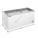 Congélateur de crème glacée 478 L. - Vitrage Plat | NIC502SC | TEFCOLD