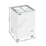 Congélateur de crème glacée 108 L. - Vitrage Plat | IC102SC | TEFCOLD