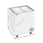 Congélateur de crème glacée 191 L. - Vitrage Plat | IC202SC | TEFCOLD