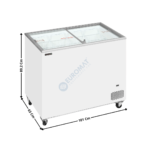 Congélateur de crème glacée 296 L. - Vitrage Plat | IC302SC | TEFCOLD