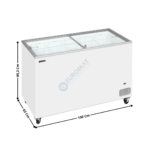 Congélateur de crème glacée 401 L. - Vitrage Plat | IC402SC | TEFCOLD
