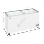 Congélateur de crème glacée 491 L. - Vitrage Plat | IC502SC | TEFCOLD