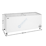Congélateur de crème glacée 670 L. - Vitrage Plat | IC702SC | TEFCOLD