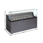 Vitrine 165,2 cm spécial à crèmes glacées / 9 Bacs - Vitre Droite | MIRABELLA9 | TEFCOLD