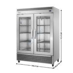 Armoire positive 1339 L. - 2 portes vitrées GN2/1 - Premium Series | TGN2R2G | TRUE